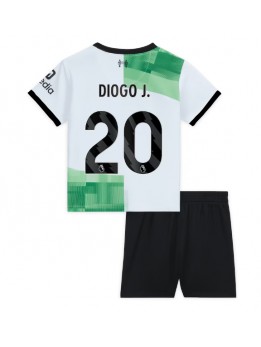 Otroški Nogometna dresi replika Liverpool Diogo Jota #20 Gostujoči 2023-24 Kratek rokav (+ hlače)